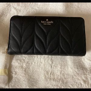 Kate Spade Briar Lane Quilted Neda Black Wallet NWT